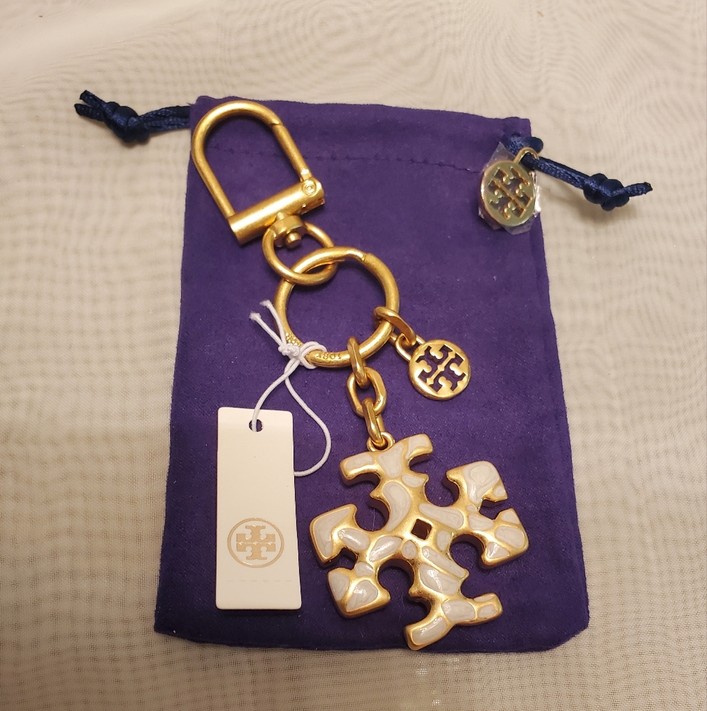 🟣NEW TORY BURCH KIRA MOSIAC BAG CHARM/KEY CHAIN  NEW W/DUST BAG